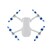 Hélices Fácil de Colocar en Dron, MXHMI-003-2, 8 Hélices, Blanco con Azul, Mavic Mini /2/SE, 12 Tornillos, 1 Destornillador, MiniProp