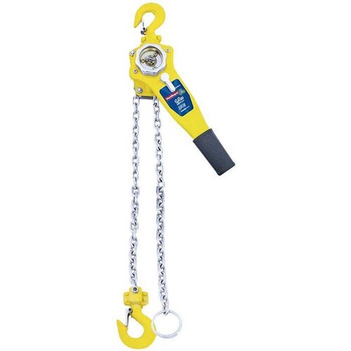 Polipastos con Palanca MXLEH-001-2 0,75 T, 2,5 m, 1,5m Levantamiento Estándar 140N Esfuerzo Carga Nominal 6 mm Diámetro Cadena 1 Tiro de Cadena LeverHoist