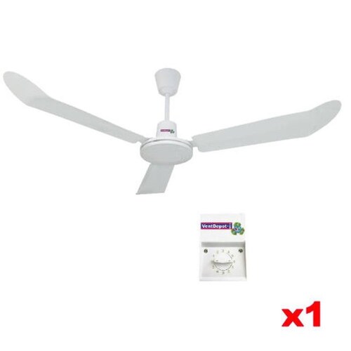 Abanicos Industriales de 3 Asas MXSRA-001-2 Blanco Control 5 Velocidades 14340m3hr Asas 56" Diámetro 127V 1Pza, 
 SuerFan