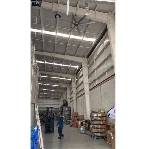 Ventilador Gigante 8 Alabes, MXSIW-002-2, Diametro 2.5m u 8Pies, 47572 m3/hr, 80 RPM, Acabado Blanco, 6 Velocidades, 121.7 W, 127V, 60Hz, 45dB., SoftWind