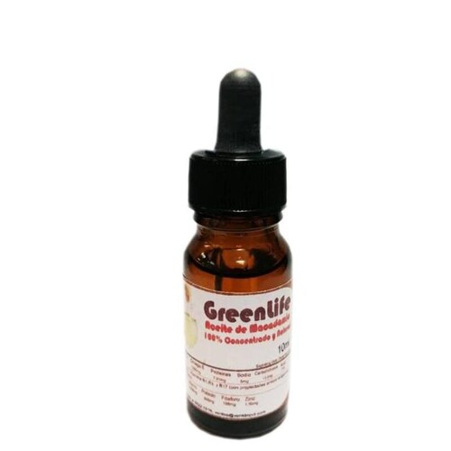 Aceite de Macadamia Concentrado MXANM-001-1 Frasco con gotero 10ml Ámbar 1 pz 100porciento Concentrado y Natural, Aceite de Macadamia Concentrado y Natural