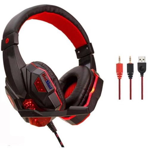 Auricular con Cable Largo, MXRPN-002-3, 40mm, 2.2m, 20-20000Hz, 105± 3DB, con Micrófono, Rojo, SounDex.