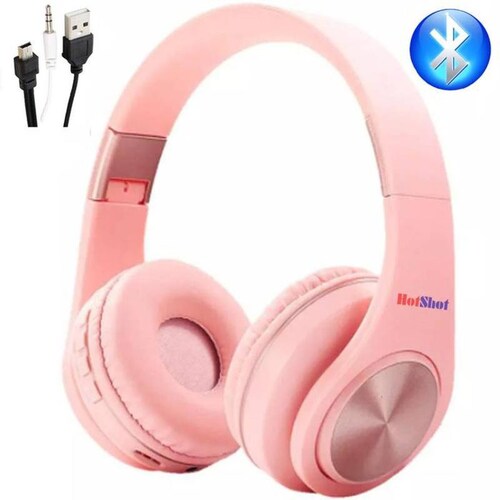  Audífonos Bluetooth, MXKYB-001-6, Rosa, Jack 3.5mm, Cable 2.m, 36dB, 20Hz a 20000Hz, PinkyBass