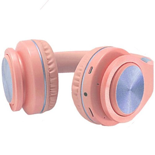  Audífonos Bluetooth, MXKYB-001-6, Rosa, Jack 3.5mm, Cable 2.m, 36dB, 20Hz a 20000Hz, PinkyBass