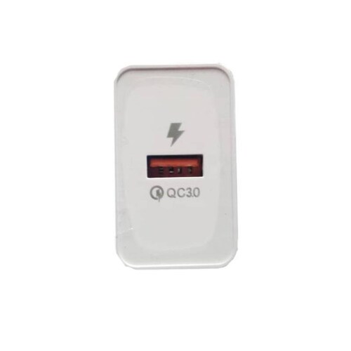 Adaptador para Cargar Rápido MXQGE-002-4 1 Puerto USB 100-240V 50-60Hz Max, 5V 3A Blanco, QuickCharge