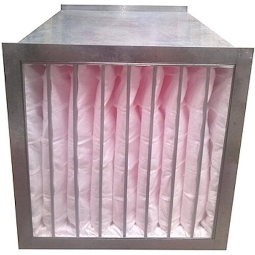 Porta Filtro de Aire VentDepot MXAPF-053 Para 4 Filtros de 24x12" Fondo 33" Rectangular Galvanizada C,22, ModulBolsa