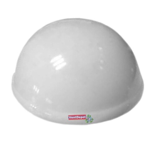 Domo de Acrilico Fabricacion MXSME-004 Diametro interno 10" Color Opalino Blanco SolarDome