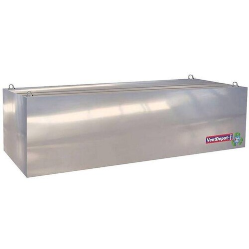 Campana con Extractor, MXIFW-0320, 50x24x28", C,24, Sin Filtro, Dren para Grasa, Inox, 304, CurtainInox