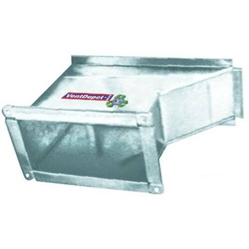 Ducteria Rectangular, MXCCH-109, 8x24 pulg, giro a la altura, cal,24, Lamina Galvanizada,, CuadriChiflón