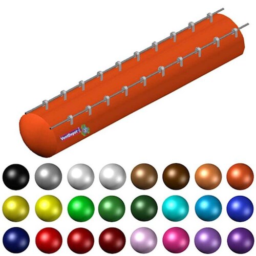  Difusiones de Ductos Textiles, MXAHS-3599, 54" Diámetro, 42554 a 63831m3/hr, Difusión PermaFlow, Morado, Sujeción 9 y 3, Difusión  4,6 y 8, Longitud 1 m., AirRegularPerma
