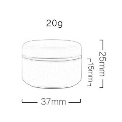 Recipientes para Cremas Cosméticos MXMCN-022 5000 pza, Capacidad 20ml Disc Top Blanca Plástico Kreamy-20