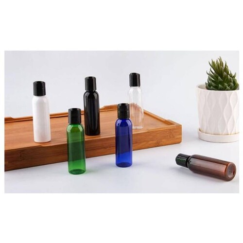 Tapas para Gel Antibacterial, MXBKL-004, 4 pzas, Rosca 24/410, Disc Top, Negro, Plástico, DiscBlack-24-410