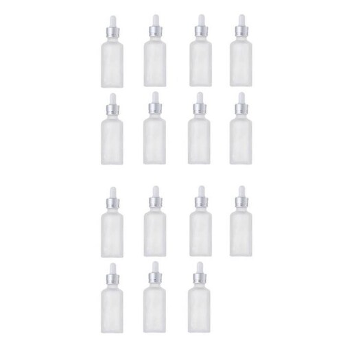 Recipiente con Gotero Fácil de Usar MXDOB-007 15 Pzs 50ml Vidrio Tapa DiscTop Transparente Esmerilado DropBot-50