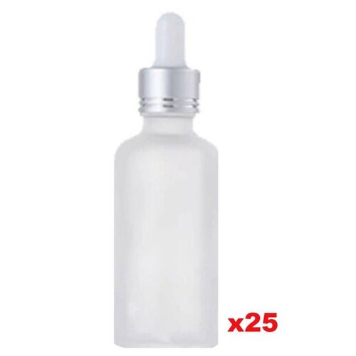 Recipiente con Gotero de Vidrio MXDPB-009 25 Pzs 100ml Vidrio Tapa DiscTop Transparente Esmerilado, DropBot-100