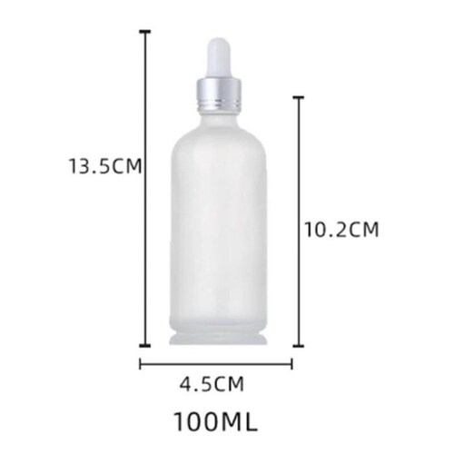 Recipiente con Gotero de Vidrio MXDPB-009 25 Pzs 100ml Vidrio Tapa DiscTop Transparente Esmerilado, DropBot-100