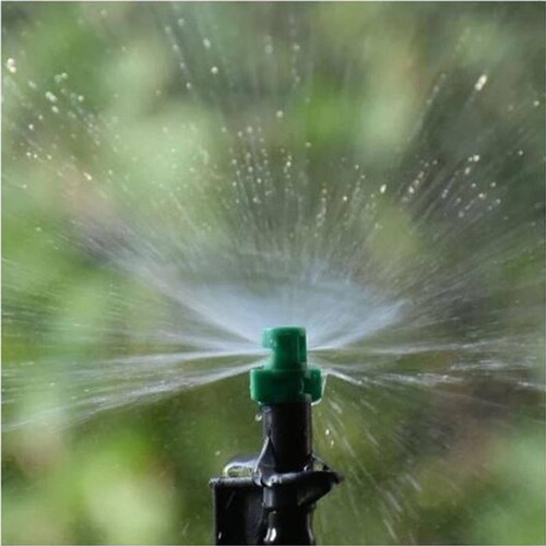 Aspesor Mini Sistema de Riego MXMSY-006-2 50 Pzs 180 Orificio 4mm Flujo 30-45lh 1-1,5m Verde, SprayGreen