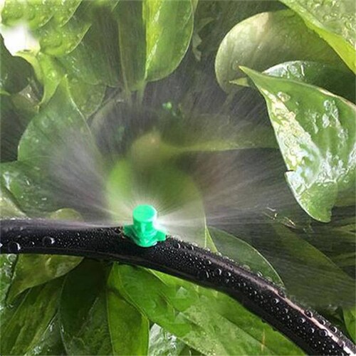 Aspesor Mini Sistema de Riego MXMSY-006-2 50 Pzs 180 Orificio 4mm Flujo 30-45lh 1-1,5m Verde, SprayGreen