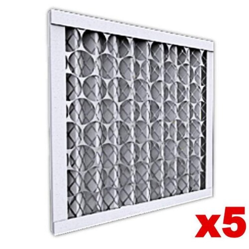 Coladores de Aire Temp Max 200F, MXJPL-1025, 22x40x4, Eficiencia: 80 a 90% a 30 mic, 12744m³/hr a 1mmcda,desechable 5 pzas
, JuPlixa
