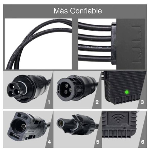 MicroInversor Solar Sencillos, MXICN-004-7, 1500W, 16-61V, 220VAC, 60Hz, -40 a 60 C, Con Wifi, Plata., MicroGreen