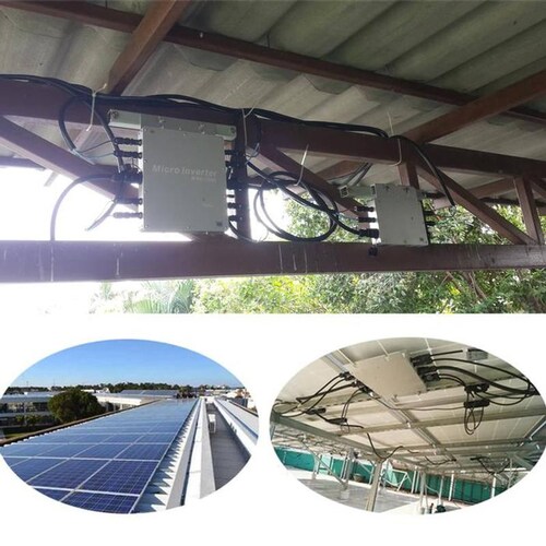 MicroInversores a Red Solar, MXICO-004-5, 1200W, 22-50V, 180-260VAC, 50/60Hz, -40 a 60 C, Sin Wifi, Dorado., MicroCell