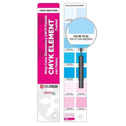 Pantone Profesional con 100 Colores, MXPIN-001-10, 100 Colores, Con Recubrimiento, 2x2cm, Diseño Abanico, Grosor 115 g/m², Papel,, Ninja Pink Belt