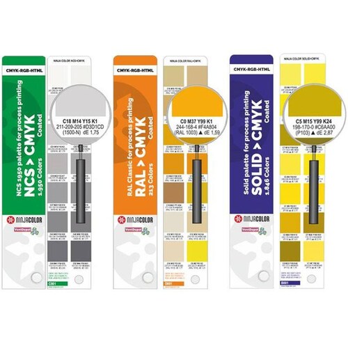 Muestrario Pantone Barato, MXREE-001-9, 4009 Colores, Con Recubrimiento, 2x2cm, Diseño Abanico, Grosor 115 g/m², Papel,, Ninja Three Belt