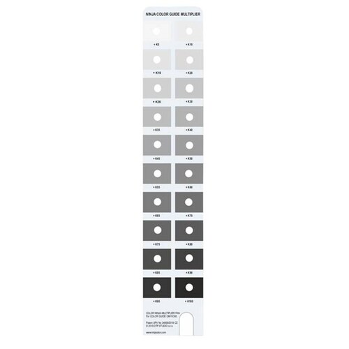  Venta de Multiplicador Ninja, MXRUL-001-18, 20 Cuadros de Muestra, 10micrometro Presición, 2x1.4, Acetato, Transparente/Negro, , Ninja Multiplier Rule