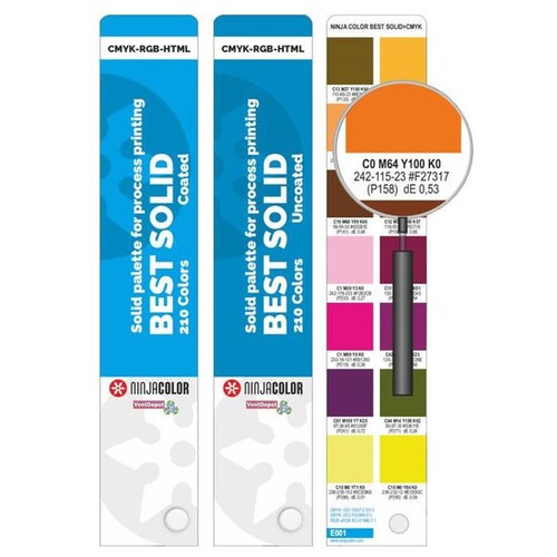 Muestario de Pantone Barato, MXSKL-003-9, 420 Colores, Con / Sin Recubrimiento, 2x2cm Diseño Abanico, Grosor 90 y 115 g/m², Papel,, Ninja Sky Belt