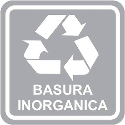 Letrero Indicativo MXSIS-033 25x25 cm Informativos Basura Inorgánica Normal Señalamientos Informativos