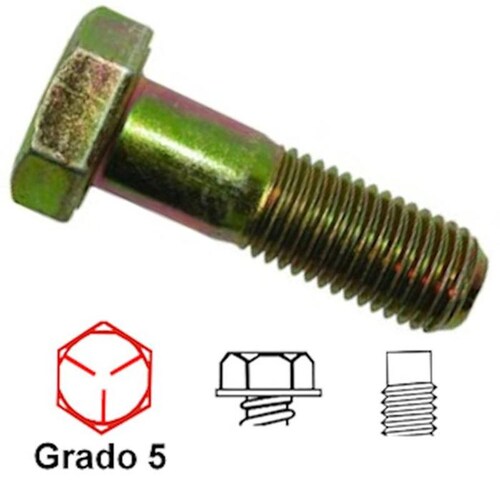 Tornillo de Alta Eficiencia, MXHGD-255, 5/8" Diámetro, 15.8mm Diámetro, Long:2 3/4", 63.5mm, Grado 5, Hexagonal, Tropicalizado, 1Pza., HexaGrad