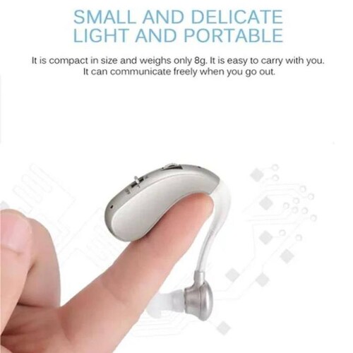 Venta de Aparatos Auditivos, MXHDI-001-5, 1 Pza, Plata/Silver, 450-3400MHz, 129+3dB, Carga USB, 1.2V, Plástico ABS., HeadDivice