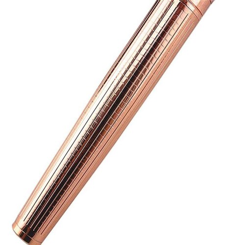 Plumas Tipo Fuente para Oficina MXLIK-003 1pza 0,5mm RosaBlanco 1 Tinta Morada Acero Inoxidable Para Cartucho SmallCartri, FloralRose