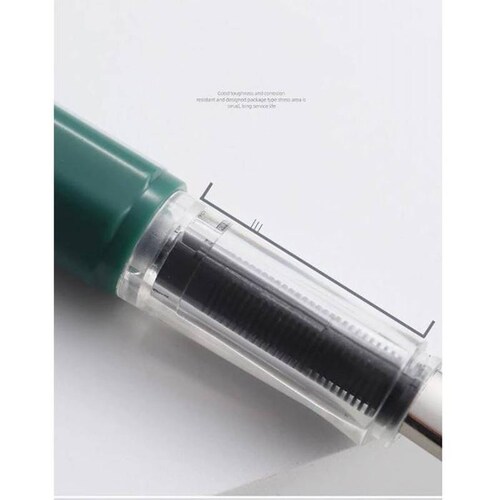 Pluma Fuente de Diseño MXLUX-003 1pza 0,38mm 4mm Verde 1 Tinta Morada Plástico Para Cartucho LargeCartri, LuxGreen