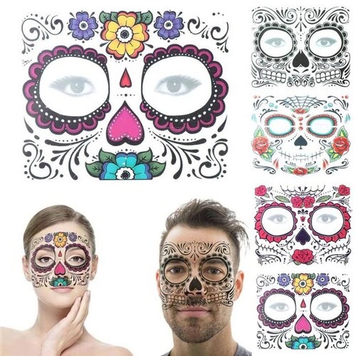 Pegatinas de Tatuajes Decorativos MXTDC-006 1Pza 15x12cm Negro Tatuaje Temporal, CatrinaPro