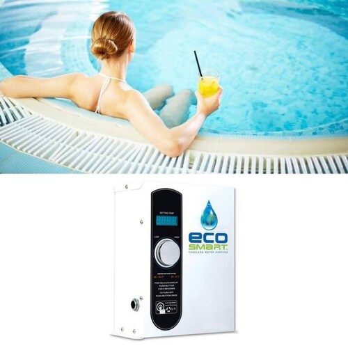 Calentador de Agua para Alberca, MXESR-001-6, 5.5kW, 5m3, 1099gal, 240V, 1F, 60Hz, 25A, Máx.40C, EcoSmart