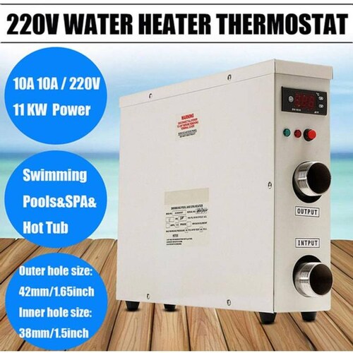 Boiler de Paso de Amplia Gama, MXPOO-001-17, 11kw, 7m3, 7000L, 1849gal, 220V, 1F, 60Hz, 2x30A, Máx.50C, PoolPro
