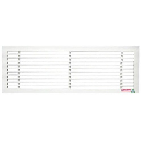 Rejilla Para Paso de Aire Funcional, MXPTT-048, 28x4", baseXaltura, Aletas Fijas a 0, Separacion 1/2", Aluminio, Blanco, PerimetralFluent