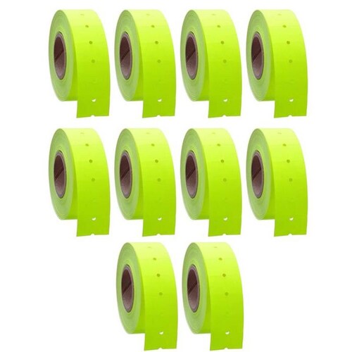 Etiquetas para Precios 8 Dígitos, MXLYO-001-3, 10 Rollos en 1 Paquete, 1000 Etiquetas por Rollo, 21x12mm, Amarillo,, LabYellow
