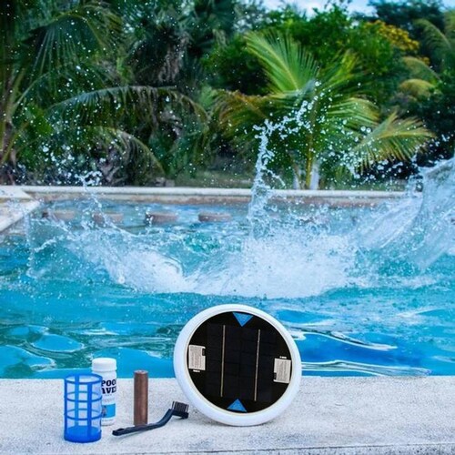 Ionizador Solar para Piscina MXSWM-001-13 22000gal 83000L 83 m³ Solar Iones Positivos 80porciento Ahorro de Cloro Elimina Bacterias y Algas Usa CopperElect MXUBE-003, SwiMore