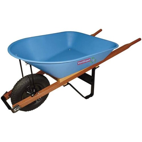  Carretilla con llanta duradera, MXWWO-002-12, 0.14m3, 80L, Llanta Reforzada, Concha C.20, Rojo, WheelbarrowWood
