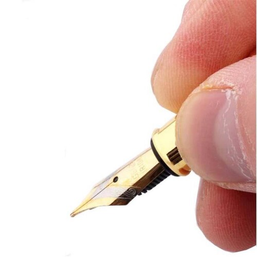 Plumas fuente para Escritura MXIWE-003-1 1pza 0,5mm punta Blanco 1 Tinta Morada Acero Inoxidable Para Cartucho SmallCartri 3,4mm, IceWhite