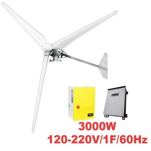 Generador Eólica Paisajes, MXDEK-001-27, Generador 3000W, 220V, Vientos de 3 a 45m/s, 3 Aspas, -40C a 80C, Controlador 3Kw, 220V, Inversor 3Kw, 120- 220 V, 1F, 60Hz, On Grid., EngineKit