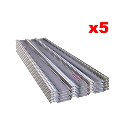 Venta de Laminas Acanaladas, MXCTZ-024, 1x3.05m, Calibre 26, Perfil RN-100/35, Material: Acero con Acabado Zintro Alum, Peralte 3.5cm, 5Pzas, RN-100/35 Zintro Alum