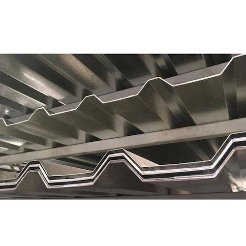 Lamina Acanalada para Bodegas, MXCUG-030, 1x4.88m, Calibre 22, Perfil R-101, Material Galvanizado, Color Gris Metálico, Peralte 3.81 cm, 5Pzas, R-101 Galvanizado