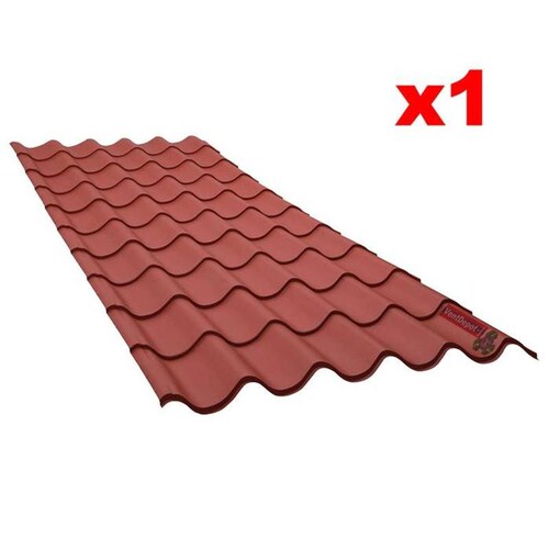 Laminas GalvaTeja VentDepot, MXGTG-005, 0.98x3.66m, Calibre: 26, Galvateja, Material: Acero, Acabado: Rojo, Peralte: 4.31 cm, 1Pza, GalvaTejaPro