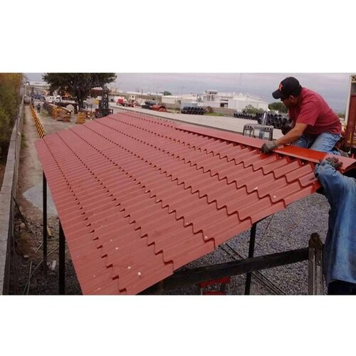 Laminas GalvaTeja VentDepot, MXGTG-005, 0.98x3.66m, Calibre: 26, Galvateja, Material: Acero, Acabado: Rojo, Peralte: 4.31 cm, 1Pza, GalvaTejaPro