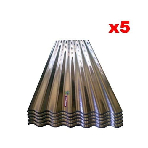 Lamina Galvanizada Gris Metalico, MXOGV-022, 1x2.44m, Calibre 22, Perfil O-100, Material: Acero con Acabado Galvanizado, Gris Metálico, 5Pzas, O-100 Galvanizado