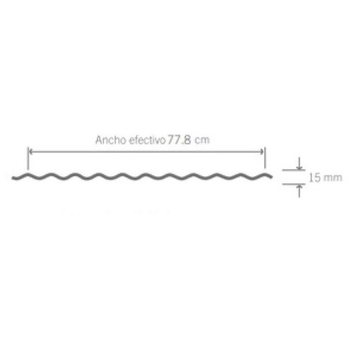 Lamina Ondulada de Acero, MXOTT-070, 0.92x6.10m, Calibre 26, Perfil O-30, Material: Acero con Acabado Pintro, Peralte 1.5cm, 5Pzas, O-30 Pintro