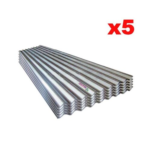 Lamina para Techo Para Cubiertas, MXZTA-036, 0.77x7.32m, Calibre 26, Perfil O-30, Material: Acero con Acabado Zintro Alum, Peralte 1.9cm, 5Pzas, O-30 Zintro Alum