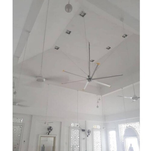 Ventiladores para Gimnasios, MXALB-003-6, Diámetro 4.2m ó 14Pies, 5213 m³/min, 65 RPM, Plata, 530W, 220V, 40dB., AerialBreeze